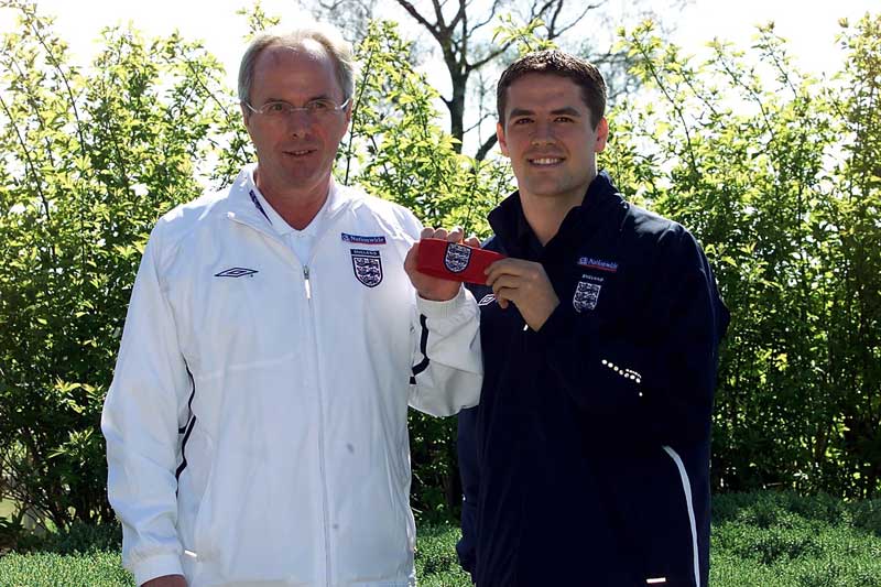 Michael Owen receives the England armband